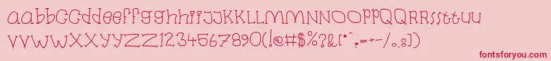 Laban Font – Red Fonts on Pink Background