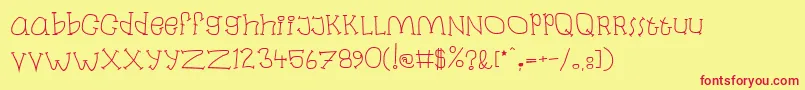 Laban Font – Red Fonts on Yellow Background