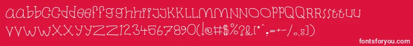 Laban Font – White Fonts on Red Background