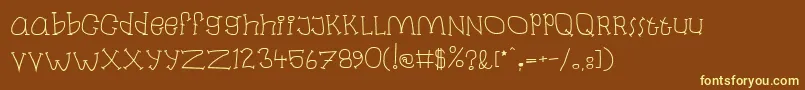 Laban Font – Yellow Fonts on Brown Background