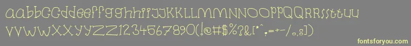 Laban-Schriftart – Gelbe Schriften auf grauem Hintergrund