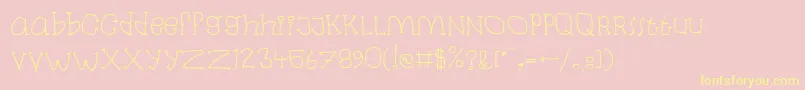 Laban Font – Yellow Fonts on Pink Background