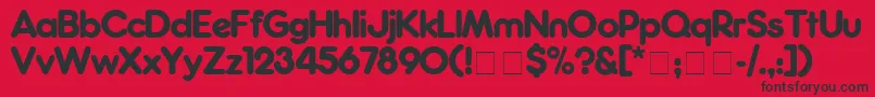 FrankfurterMedium Font – Black Fonts on Red Background