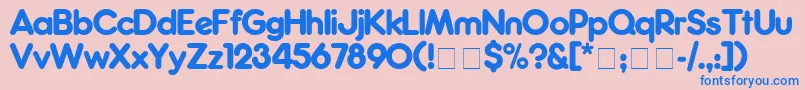 FrankfurterMedium Font – Blue Fonts on Pink Background