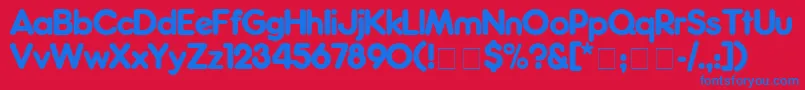 FrankfurterMedium Font – Blue Fonts on Red Background