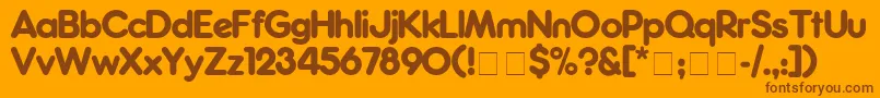 FrankfurterMedium Font – Brown Fonts on Orange Background