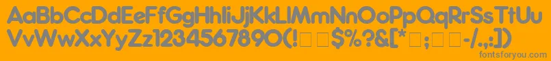 FrankfurterMedium Font – Gray Fonts on Orange Background