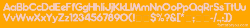 FrankfurterMedium Font – Pink Fonts on Orange Background