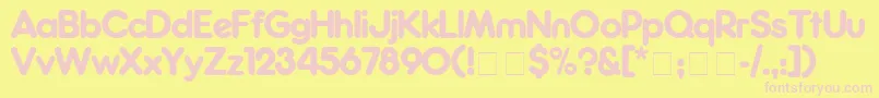 FrankfurterMedium Font – Pink Fonts on Yellow Background