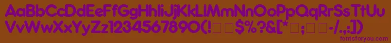 FrankfurterMedium Font – Purple Fonts on Brown Background