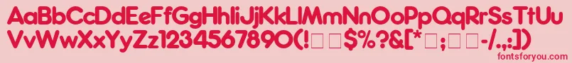 FrankfurterMedium Font – Red Fonts on Pink Background