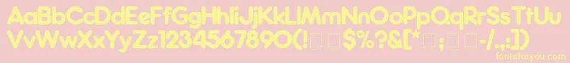 FrankfurterMedium Font – Yellow Fonts on Pink Background