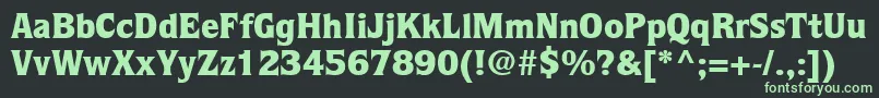フォントStackBlackSsiBlack – 黒い背景に緑の文字