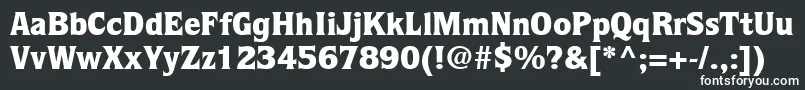Шрифт StackBlackSsiBlack – белые шрифты на чёрном фоне