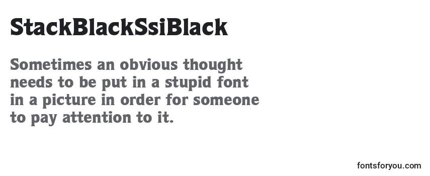StackBlackSsiBlack Font