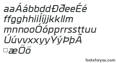MetralDemibolditalic font – icelandic Fonts