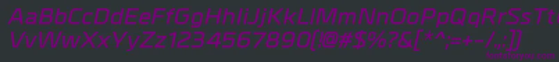 MetralDemibolditalic Font – Purple Fonts on Black Background