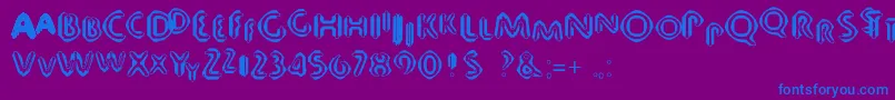 80decibels Font – Blue Fonts on Purple Background