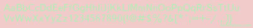 TextbookRegular Font – Green Fonts on Pink Background