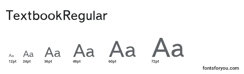 TextbookRegular Font Sizes