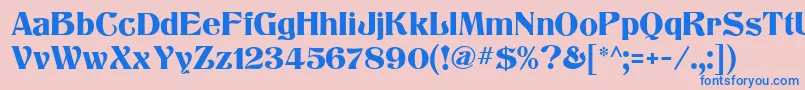 Шрифт TitaniaMf – синие шрифты на розовом фоне