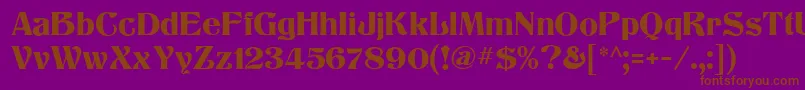 TitaniaMf-fontti – ruskeat fontit violetilla taustalla