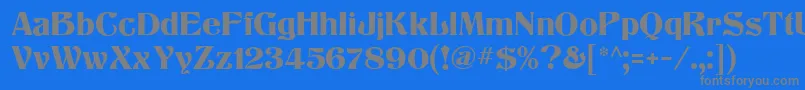 TitaniaMf-fontti – harmaat kirjasimet sinisellä taustalla