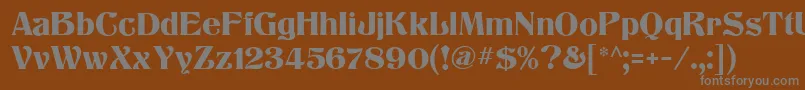Шрифт TitaniaMf – серые шрифты на коричневом фоне