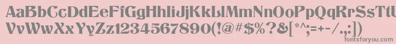 TitaniaMf-fontti – harmaat kirjasimet vaaleanpunaisella taustalla