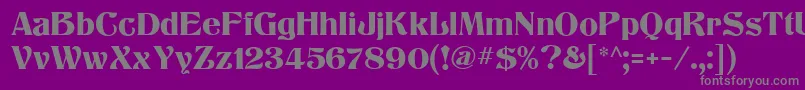 TitaniaMf-fontti – harmaat kirjasimet violetilla taustalla