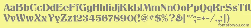 Шрифт TitaniaMf – серые шрифты на жёлтом фоне