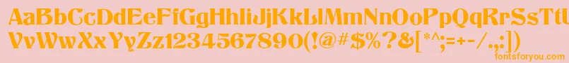Шрифт TitaniaMf – оранжевые шрифты на розовом фоне