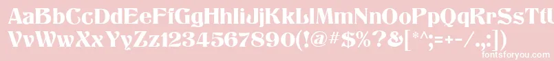 フォントTitaniaMf – ピンクの背景に白い文字