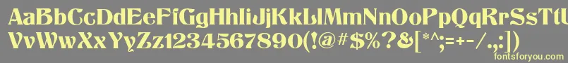 Шрифт TitaniaMf – жёлтые шрифты на сером фоне