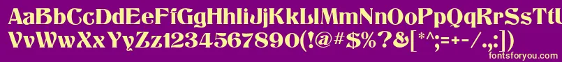 TitaniaMf-fontti – keltaiset fontit violetilla taustalla