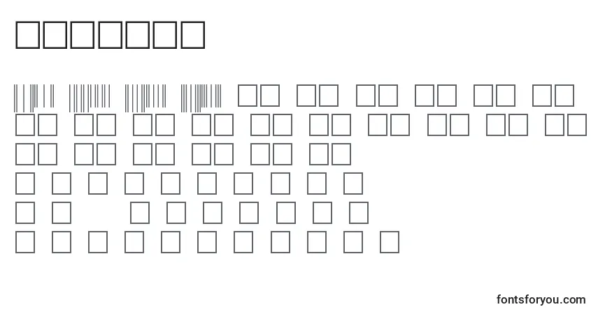 Czcionka V500003 – alfabet, cyfry, specjalne znaki