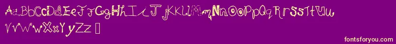 Eloncommunity Font – Yellow Fonts on Purple Background