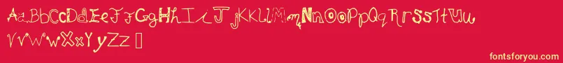 Eloncommunity Font – Yellow Fonts on Red Background