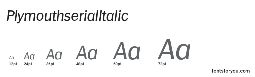 PlymouthserialItalic Font Sizes