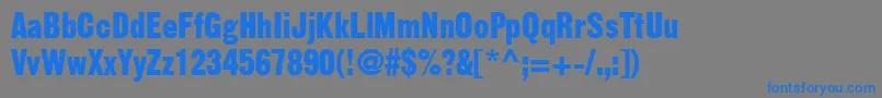 GothicLt13 Font – Blue Fonts on Gray Background