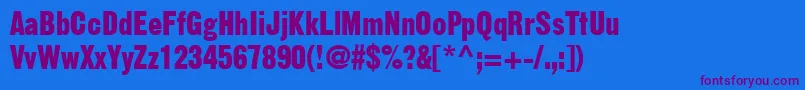 GothicLt13 Font – Purple Fonts on Blue Background