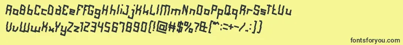 AlotOfLove Font – Black Fonts on Yellow Background