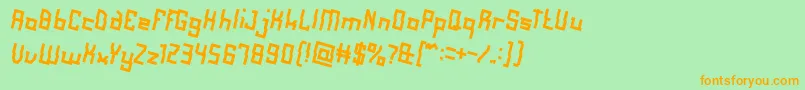 AlotOfLove Font – Orange Fonts on Green Background