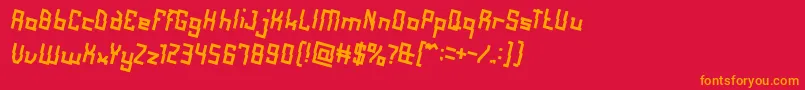 AlotOfLove Font – Orange Fonts on Red Background