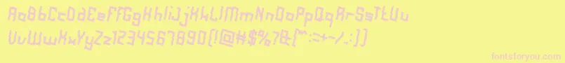 AlotOfLove Font – Pink Fonts on Yellow Background