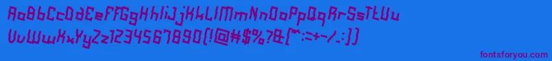 AlotOfLove Font – Purple Fonts on Blue Background