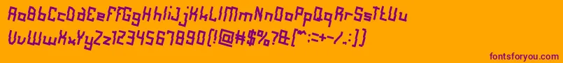 AlotOfLove Font – Purple Fonts on Orange Background