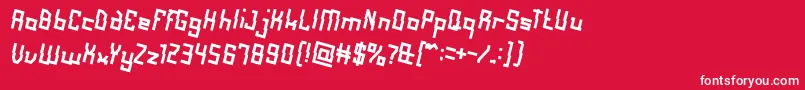 AlotOfLove Font – White Fonts on Red Background