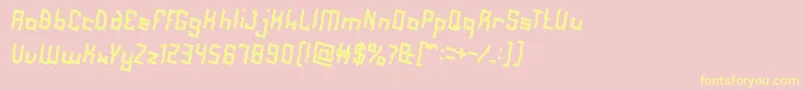 AlotOfLove Font – Yellow Fonts on Pink Background