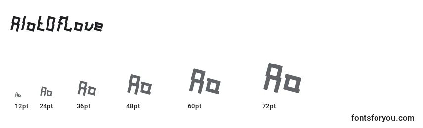 AlotOfLove Font Sizes